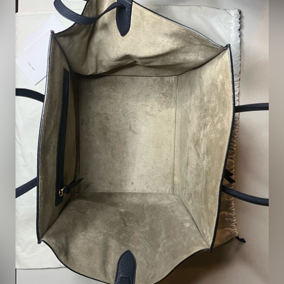 Celine Medium Navy Blue Leather Phantom Luggage Tote - Picture 9 of 16